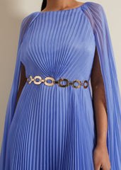 Petite Marren Blue Chiffon Maxi Dress Blue