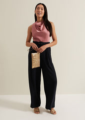 Sabina Satin Wide Leg Jumpsuit Multi-Coloured