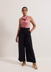 Petite Sabina Satin Wide Leg Jumpsuit Multi-Coloured