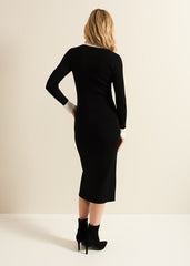 Jennifer Tube Shirt Dress Black/Ivory