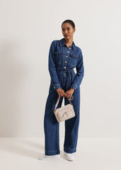 Avalon Denim Utility Jumpsuit Dark Wash