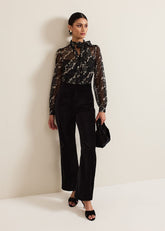 Morilla Lace Top Jumpsuit Black/Multi