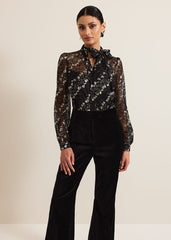 Morilla Lace Top Jumpsuit Black/Multi