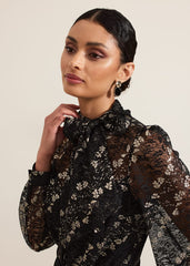 Morilla Lace Top Jumpsuit Black/Multi