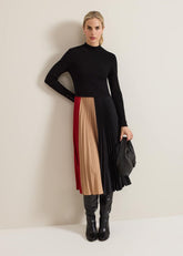 Kiera Colourblock Woven Hem Midi Dress Multi-Coloured