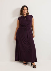 Tolly Burgundy Jersey Maxi Dress Burgundy