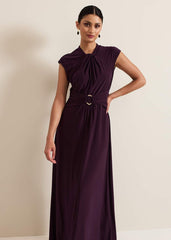 Tolly Burgundy Jersey Maxi Dress Burgundy
