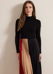 Petite Kiera Colourblock Midi Dress Multi-Coloured