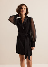 Saeda Black Tux Dress Black