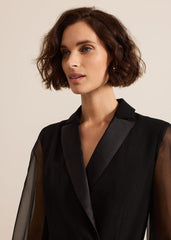 Saeda Black Tux Dress Black
