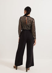 Petite Amelia Sequin Bodice Jumpsuit Black/Multi