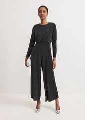 Sasha Black Sparkle Jumpsuit Black