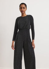 Sasha Black Sparkle Jumpsuit Black