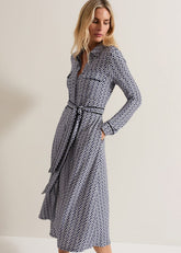 Valerie Lilac Geometric Jersey Dress Lilac