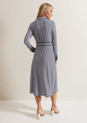Valerie Lilac Geometric Jersey Dress Lilac