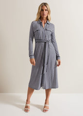 Valerie Lilac Geometric Jersey Dress Lilac