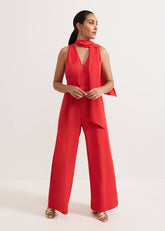 Petite Elika Red Jumpsuit Red