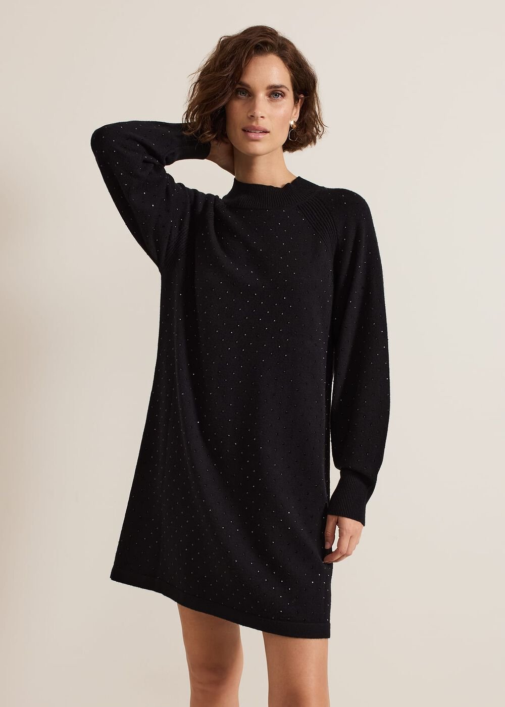 Tala Black Short Hotfix Dress Black