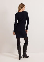 Nia Necklace Mini Dress Navy