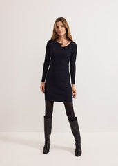 Nia Necklace Mini Dress Navy
