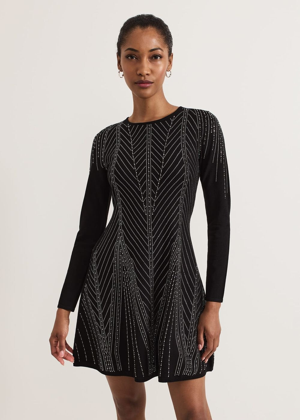 Lexie Studd Flippy Hem Dress Black