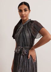 Petite Riah Shimmer Maxi Dress Multi-Coloured