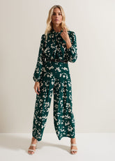 Micaela Green Twist Neck Jumpsuit Green
