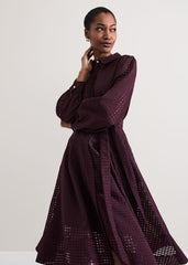 Natalie Burgundy Shirt Dress Burgundy