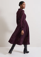 Natalie Burgundy Shirt Dress Burgundy