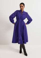 Natalie Burgundy Shirt Dress Purple