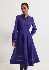 Natalie Burgundy Shirt Dress Purple