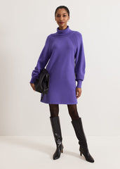 Ellie Knit Jumper Dress Purple