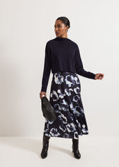 Issy Layered Jumper Dress Blue