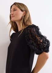 Aida Black Shift Dress Black