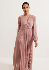 Petite Harper Plise Pale Pink Dress Pale Pink