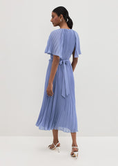 Kathleen Pale Blue Pleat Dress Pale Blue