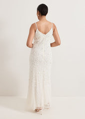 Petite Alexia Embellished Maxi Dress Ivory