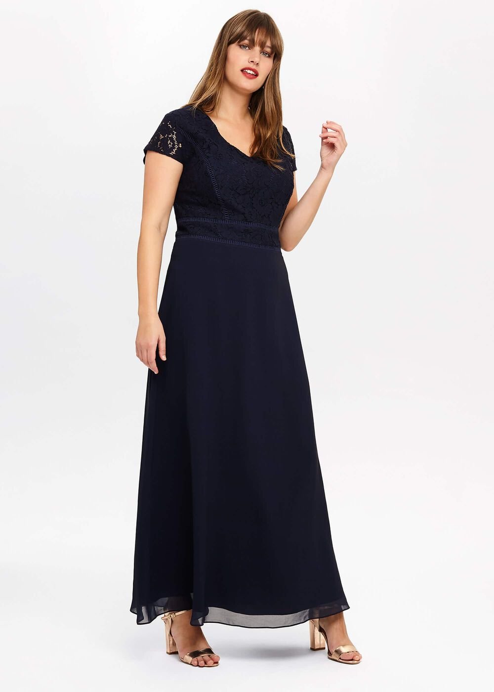 Gemma Lace Maxi Dress Navy