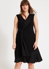 Paige Drape Dress Black