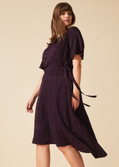Zahara Jacquard Dress Blackcurrant