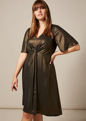 Wren Knot Dress Gold