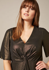 Wren Knot Dress Gold