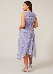 Anya Floral Frill Dress Lilac