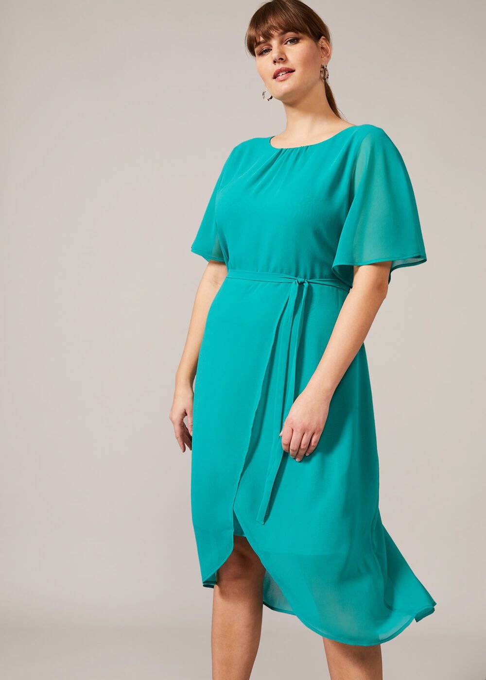 Darlene Tie Dress Turquoise