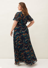 Annie Floral Maxi Dress Navy/Multi