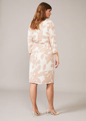Lana Leaf Print Dress Ivory/Natural