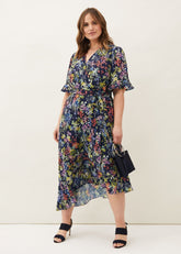 Isabella Floral Dress Navy Multi