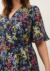 Isabella Floral Dress Navy Multi