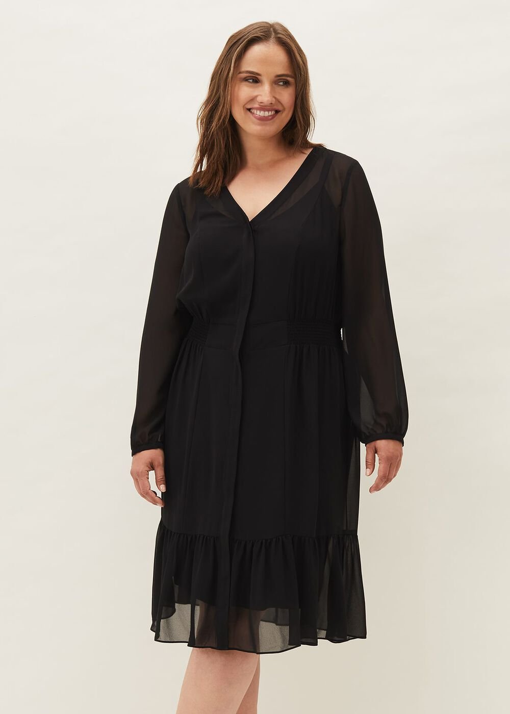 Jamie Peplum Dress Black