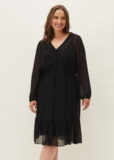 Jamie Peplum Dress Black